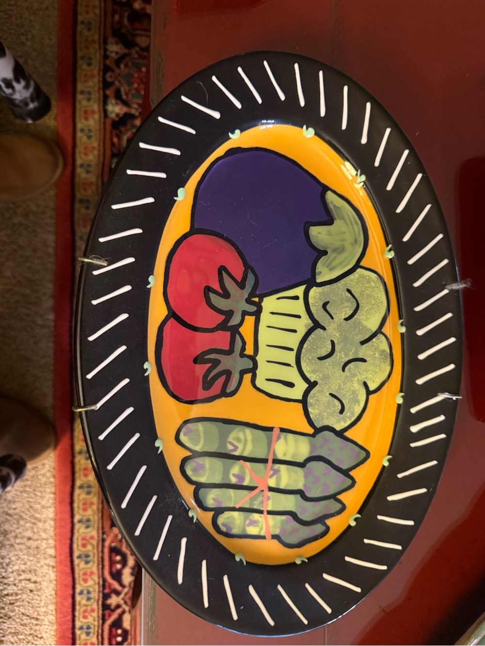 Colorful Ceramic Vegetable Platter - Hand-Painted made in Italy